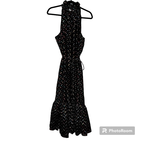 NWT MISA Los Angeles Winona rainbow dot print halter neck dress - Picture 5 of 11